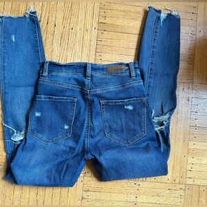 Garage distressed skinny jeans